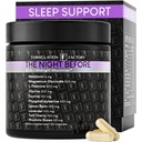 La nuit avant 10-en-1 Maximiseur de nuit aide au sommeil, soulagement du stress, cognition, relaxation, récupération, focus, glycinate de magnésium, L-Theanine et plus, (120 capsules – 2 mois d'approvisionnement)