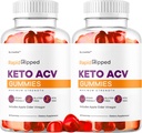 (2 Pack) Quick Ripped Keto ACV Gummies Support, Rapidripped Keto Plus Apple Cider Vinegar Gummy Formule avancée 1050MG, Tous les avis Gomitas naturels, 120 Gummies pendant 2 mois