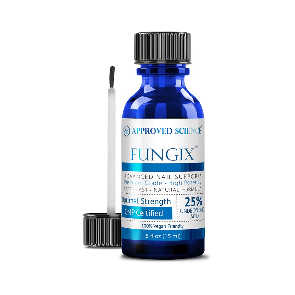 Fungix mit 25% Undecylensäure, Antifungal Nail-Lösung mit Teebaumöl, Alle natürlichen besten Pilz-Toenail-Behandlung für effektive Ergebnisse durch zugelassene Wissenschaft - Packung von 1