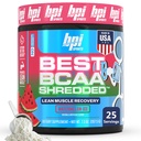 BPI Sports Best BCAA Shredded - Caffeine Free Thermogenic Recovery Drink, Lean Muscle Building BCAA Pulver für Frauen und Männer, Preworkout BCAAs Amino Acids Drink- Watermelon ICE - 25 Portionen