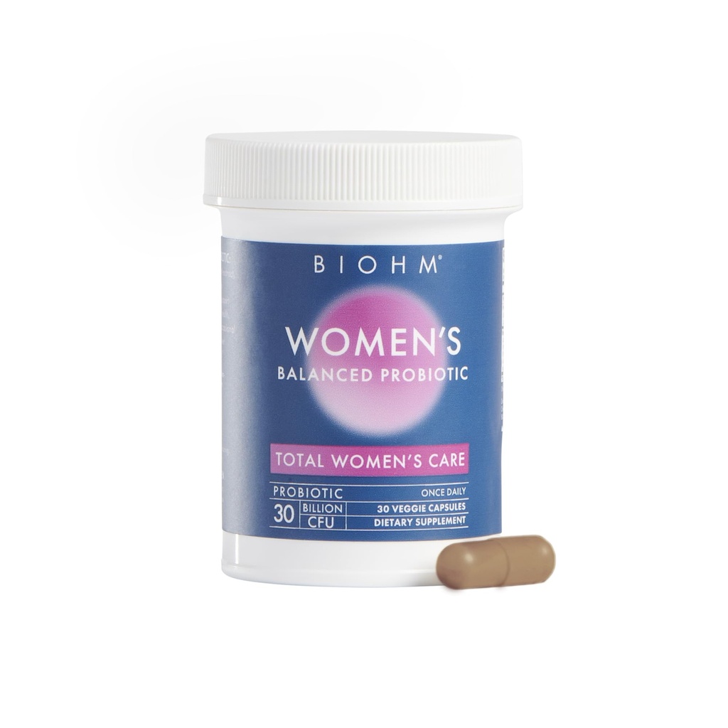 BIOHM Probiotics for Women, 30 Billion CFU, 9 Strains (30 Count) Hilft die Unterstützung Total Gut Health, Digestive & Immune System, Vaginal Probiotic for Urinary Tract & Vaginal Health, 30 Day Supply