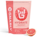 Gnarly Nutrition Hydrate Poudre d'électrolyte – Pamplemousse rouge rubis Exercice Mélange de boisson d'hydratation – NSF Contenu certifié – Solution d'électrolyte, performance et récupération – Pamplemousse rouge rubis, 14.10 oz