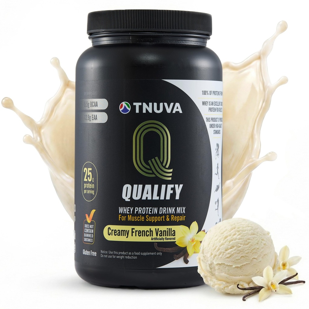 French Vanilla Protein Powder. 25g Protein Shake Powder for Post Workout Recovery, Smoothie & Baking. Gluten- und Zuckerfrei, hochkosher, Aminosäuren (5,5g BCAA, 2,7g Leucin), 23 Servierungen