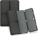 FYY Daily Pill Organizer, 7 Komponenten Tragbare Pille Fall Reise Pille Organizer,[Folding Design] Pille Box für Geldbeutel, um Vitamine, Kaffee Leberöl, Ergänzungen und Medikamente-Klar Schwarz