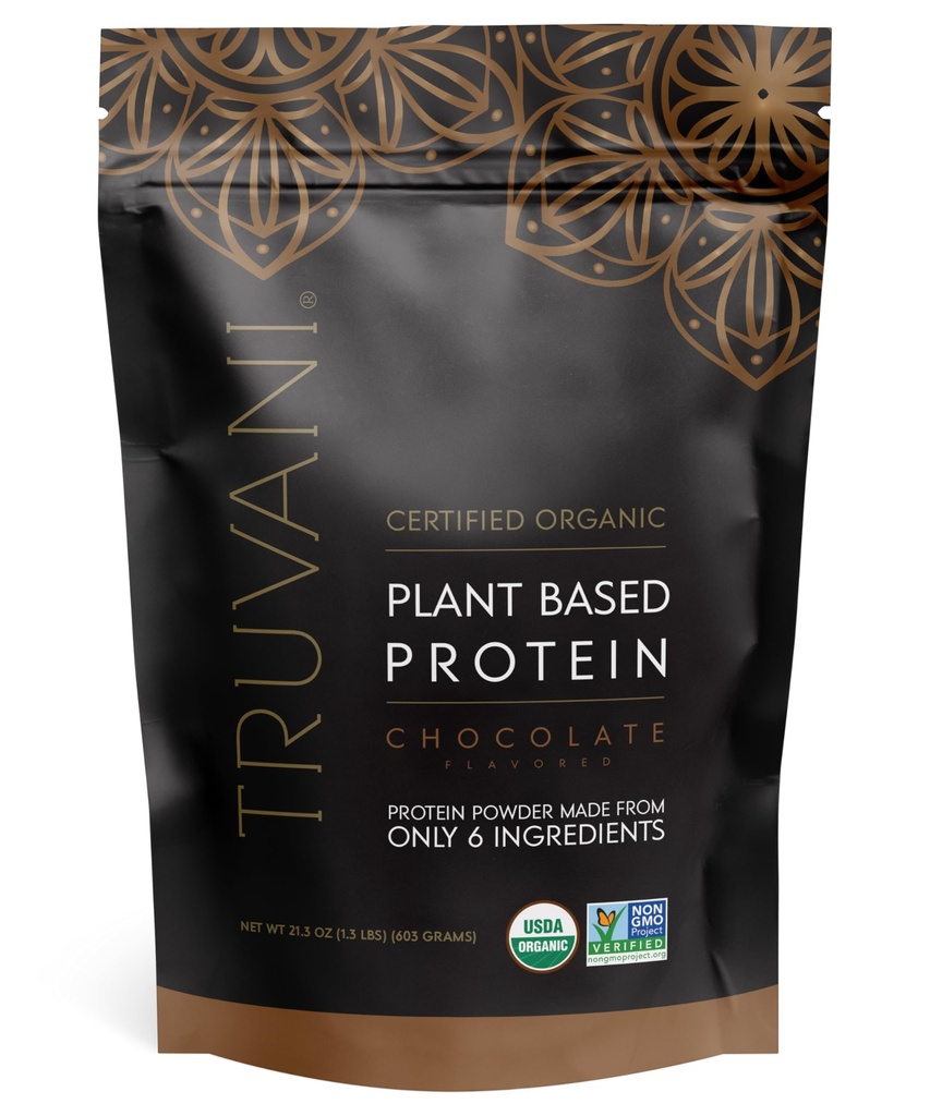 Truvani Vegan Pea Protein Pulver | Schokolade | 20g Bio-Pflanzen basiertes Protein | 18 Servierungen | Keto | Gluten & Dairy Free | Low Carb | Kein hinzugefügt Zucker