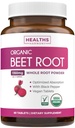 USDA poudre de racine de betterave biologique (60 comprimés) 1350mg betteraves par portion avec poivre noir pour l'absorption supplémentaire - Super antioxydant et supplément de nitrate pour la performance athlétique et Stamine- Pas de capsules