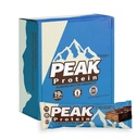 PEAK PROTEIN BARS - Almond Butter Amaretti - Natural - Grass-Fed Whey - 19G Protein - Non-GMO - Gluten Free - Organic Milk Chocolate (12 Bars)