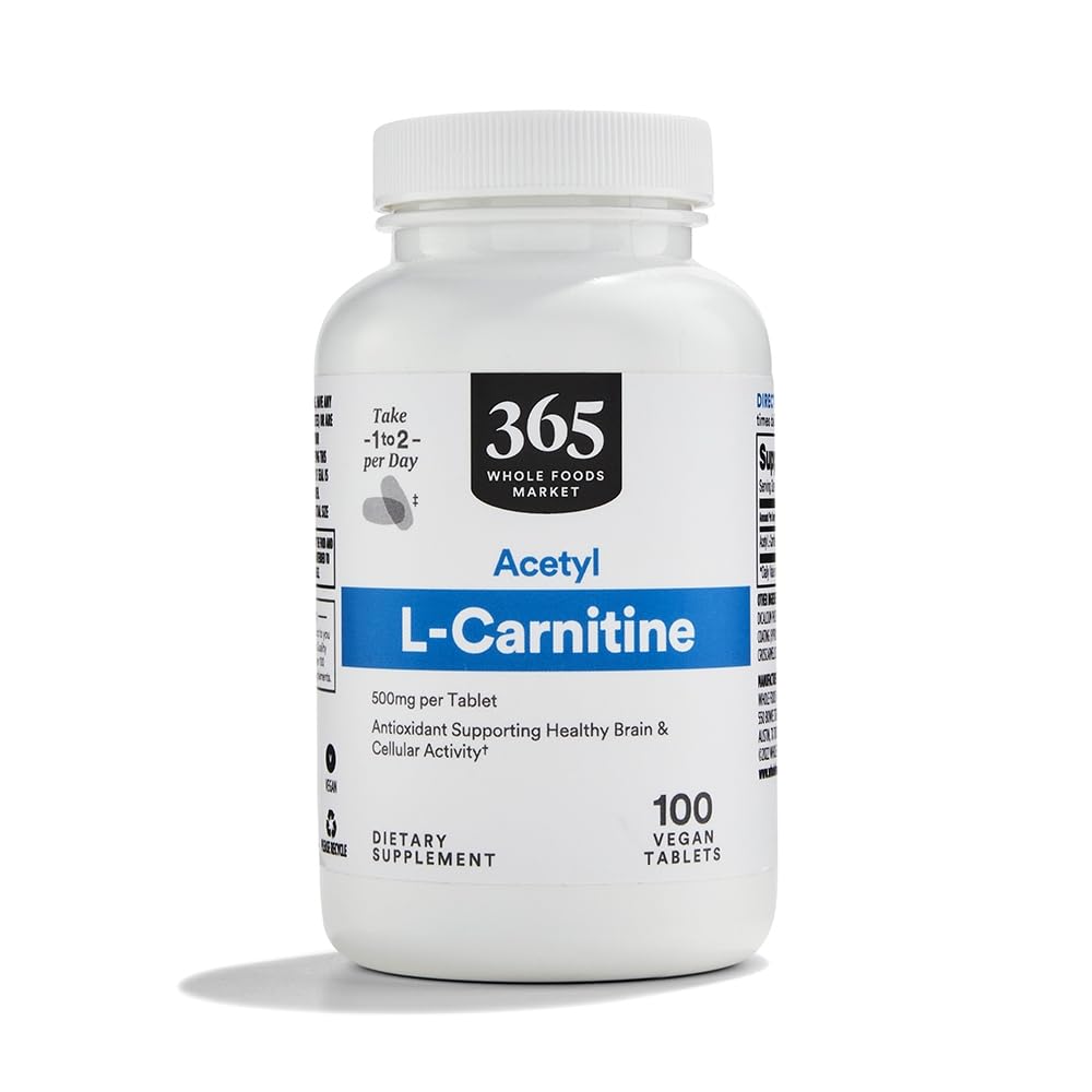 Marché des aliments entiers, acétyl L-Carnitine 500mg, 100 ct