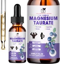 2 Pack de Taurate de magnésium liquide, Glycinat, Malate, Aspartate, Citrate Calm supplément complexe de magnésium pour cardiovasculaire, sommeil, calmant, support des crampes