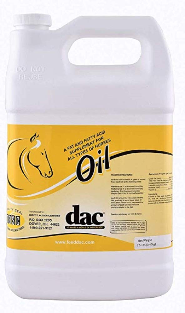 DAC Huile Gallon Jug Cheval gain de poids Calorie Fat Fat Acid Coat Skin Supplément santé