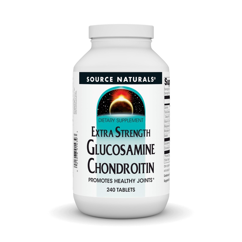 Quelle Naturals Extra Strength Glucosamine Chondroitin, fördert gesunde Gelenke*, 240 Tabletten
