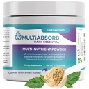 MultiAbsorb~Essential quotidien, poudre multinutriente pour la santé optimale, vitamines, minéraux, antioxydants, pas de remplissage ou de préservation, naturel, non-OGM, 30 portions (non aromatisées)