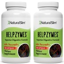 NaturalSlim Helpzymes, Enzymkomplex für Erwachsene mit Bromelain, Ox Bile, Pancreatin & Betaine HCL,100 Kapseln, 2 Pack