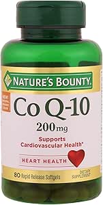 Nature's Bounty Co Q-10 200 mg Rapid Release Softgels Supports Cadiovascular Health 80 Ea (Pack of 8)