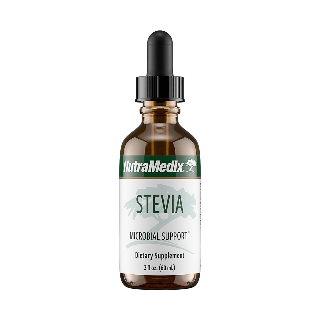 NutraMedix Sweet Leaf Stevia gouttes liquides - édulcorant sans sucre de l'extrait de feuille de Stevia pur pour support microbien - faible teneur en glucides, sans sucre ajouté (2 oz / 60 ml)