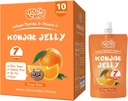 Konjac Jelly Pouch Trinkbare Orange Flavor, Niedrige Kalorien (7 Kcal), 10 Packungen, Glutenfrei, Keto, Sugar Free, Low Carb, Vitamin C Gesunde Frucht Snacks, Holiday Gift