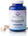 Relumins Resveratrol Supplément 600mg – Antioxydant de haute puissance avec les graines de raisin et extrait de vin rouge – soutient la peau, la santé du coeur et le système immunitaire – 120 Capsules végétaliennes