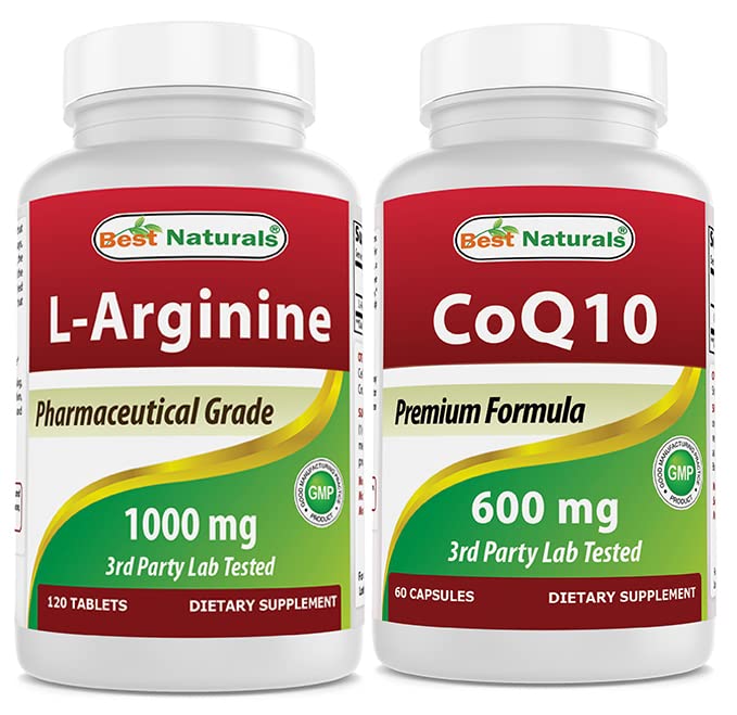 Meilleurs naturels L-Arginine 1000 mg & CoQ10 600 mg