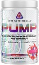 Core Nutritionals Pump Full-Spectrum Non-Stimulant Pre-Workout, mit N03T Nitrate, Peak02, Alpha GPC, für maximale Pumpe, Stärke und Leistung 20 Servierungen (Austrailian Raspberry Chews)