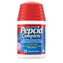 Pepcid Complete Acid Reducer + Antacid for Acid Reflux, 10mg Famotidin, 800mg Calcium Carbonate & 165mg Magnesium Hydroxide per Heartburn Medicine Tablet, Antacid Chews, Berry, 25 ct