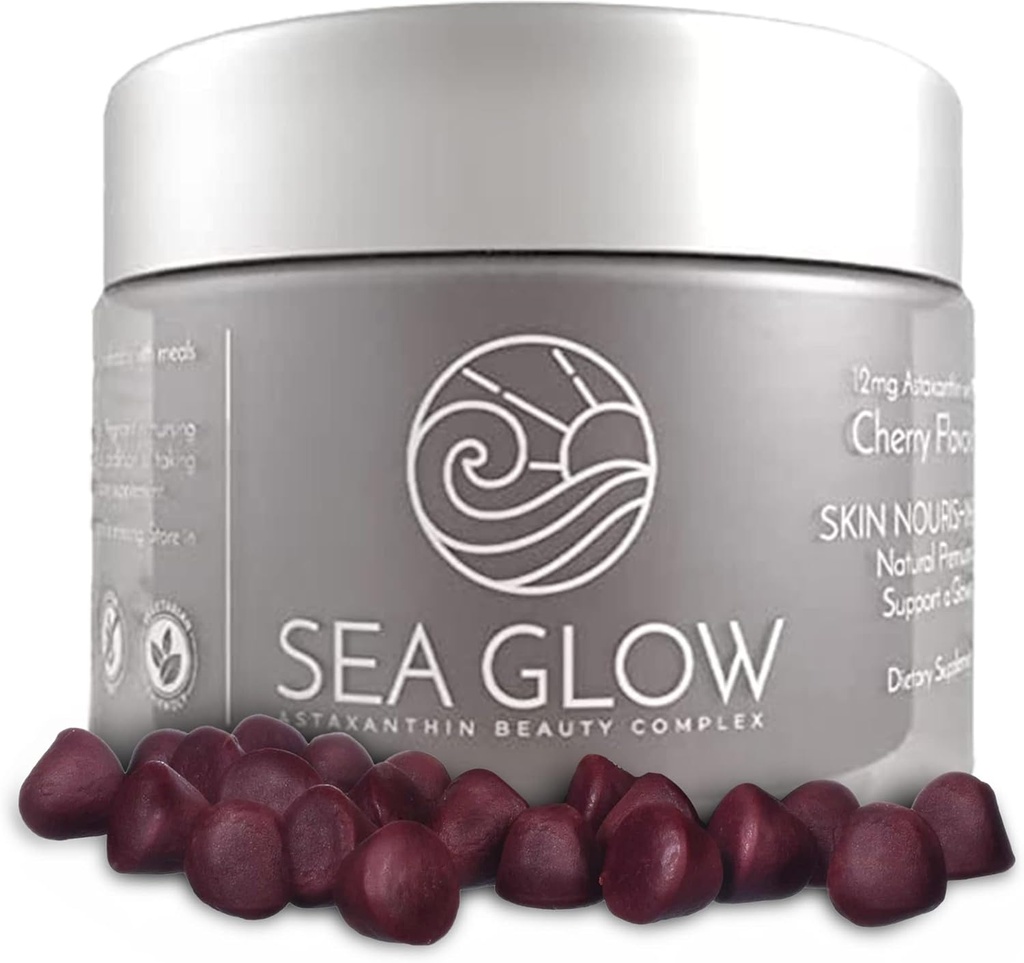 Astaxanthin-Gummien mit Vitamin C, Antioxidant-Rich-Gummi-Vitamine, Schönheit und Haut-Ergänzung, 12 mg Astaxanthin Vitamin-Ergänzungen, Dairy und Gluten-frei, 28 Zähler