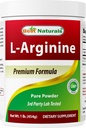 Best Naturals L-Arginin Pulver 1 Pfund - Pure Pharmaceutical Grade Free Form - Beste Aminosäure Arginine Ergänzungen für Frauen & Mann - fördert Kreislauf und unterstützt Herz-Kreislauf-Gesundheit