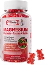 Magnesium-Glycinat-Gummi,Magnesium-Kalium-Ergänzung mit Taurat, Malat, Vitamine D, C, B6, Kalzium,Body-Unterstützung,Raspberry-Magnesium-Gummi-Gummi-Gummi-Gummi-Gummi-Gummi-Ergänzung für Erwachsene und Kinder