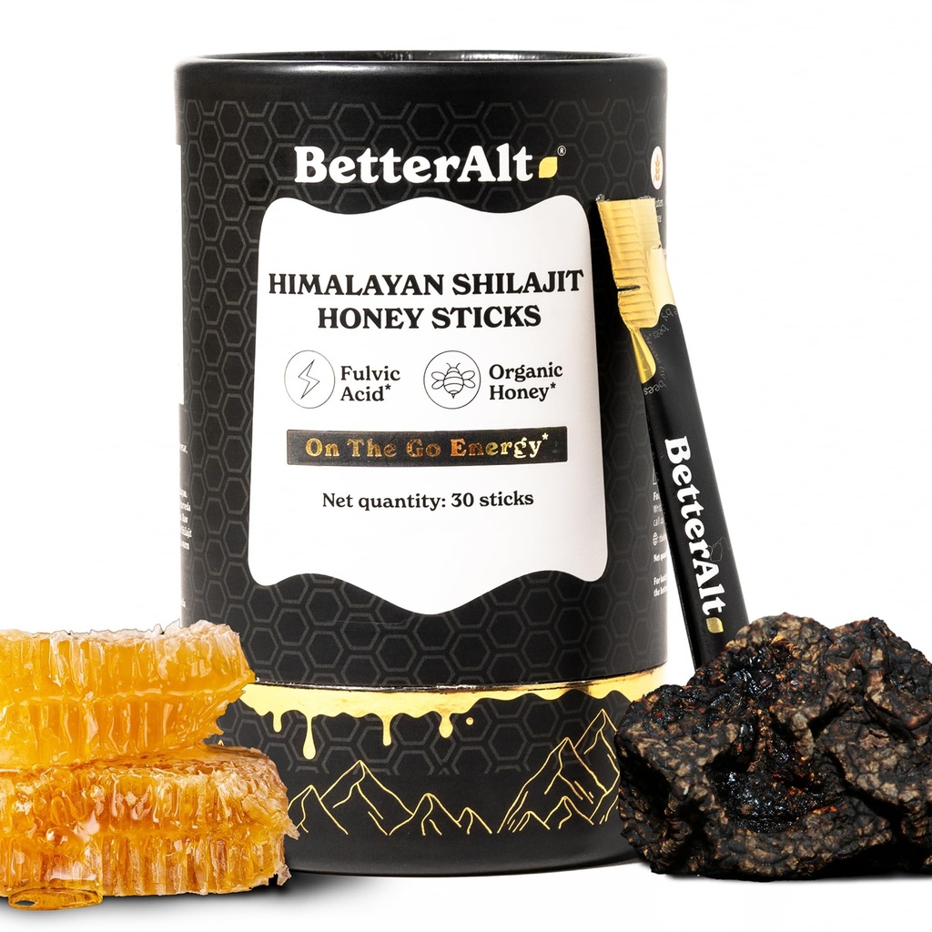 Besser Alt reine Himalaya Shilajit Sticks mit Bio-Lifestyle, Saffron | Einfach zu beschwören Shilajit| 30 Sticks für Energie-Boost & Immun-Unterstützung, 85+ Trace Minerals, 75% + Fulvic Säure