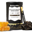 Better Alt Pure Himalayan Shilajit Sticks avec du miel biologique, Safran. Facile à consommer Shilajit. 30 Sticks pour stimuler l'énergie et le soutien immunitaire, 85+ Trace Minerals, 75%+ Acid Fulvic