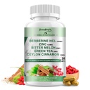 GREENPEOPLE Berberine Ergänzung mit Ceylon Cinnamon - 120 Graf Berberine 1500mg aktiviert AMPK & GLP-1 Berberina HCL mit Bitter Melon & Natürliche Kräuter für Immununterstützung/Energie
