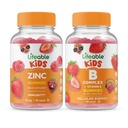 Lebensfähige Zink Kids + B Complex Kids, Gummie Bundle - Große Verkostung, Vitamin-Ergänzung, Glutenfrei, GMO frei, Kaugummi