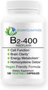 B2-400 Pure Riboflavine - Santé du système nerveux, Détox homocysténique, cardiovasculaire, aide à stimuler l'énergie, la clarté mentale, le métabolisme et la fonction cellulaire (120)
