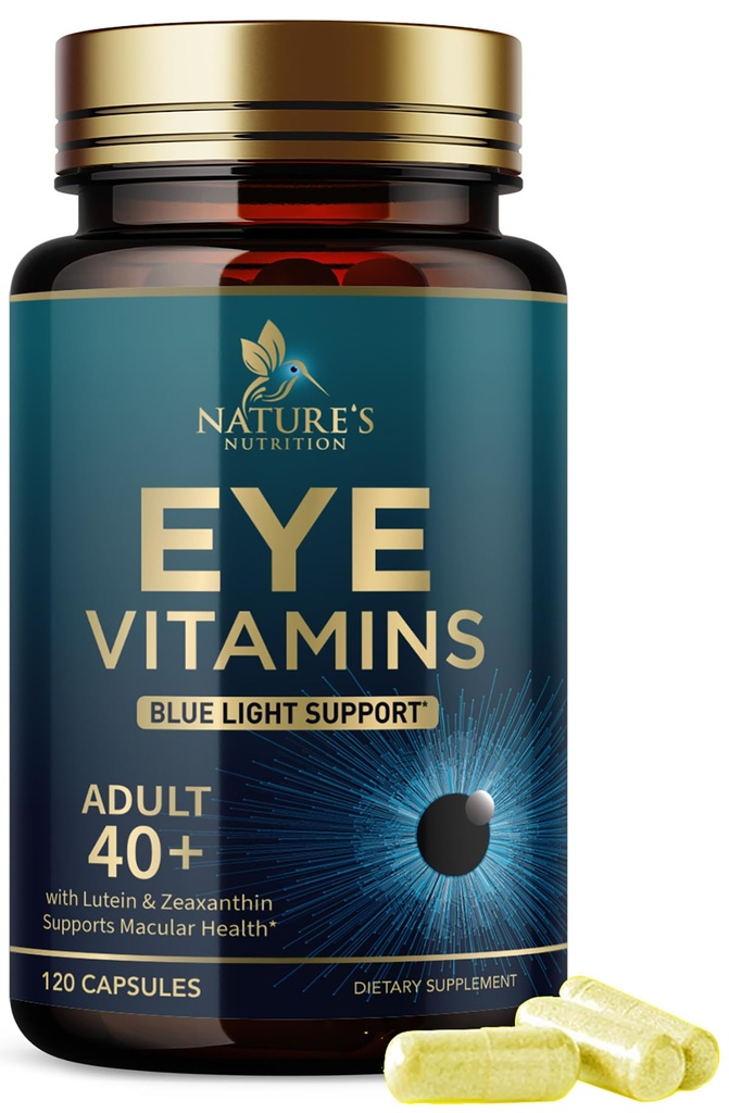 Eye Vitamins Supplement - Advanced Eye Care Vitamin mit Lutein, Zink, Vitamine C, E, Zeaxanthin & Minerals - Vision Multivitamin für Macular Health & Dry Eyes, Vegan, Bottled in USA - 120 Kapseln