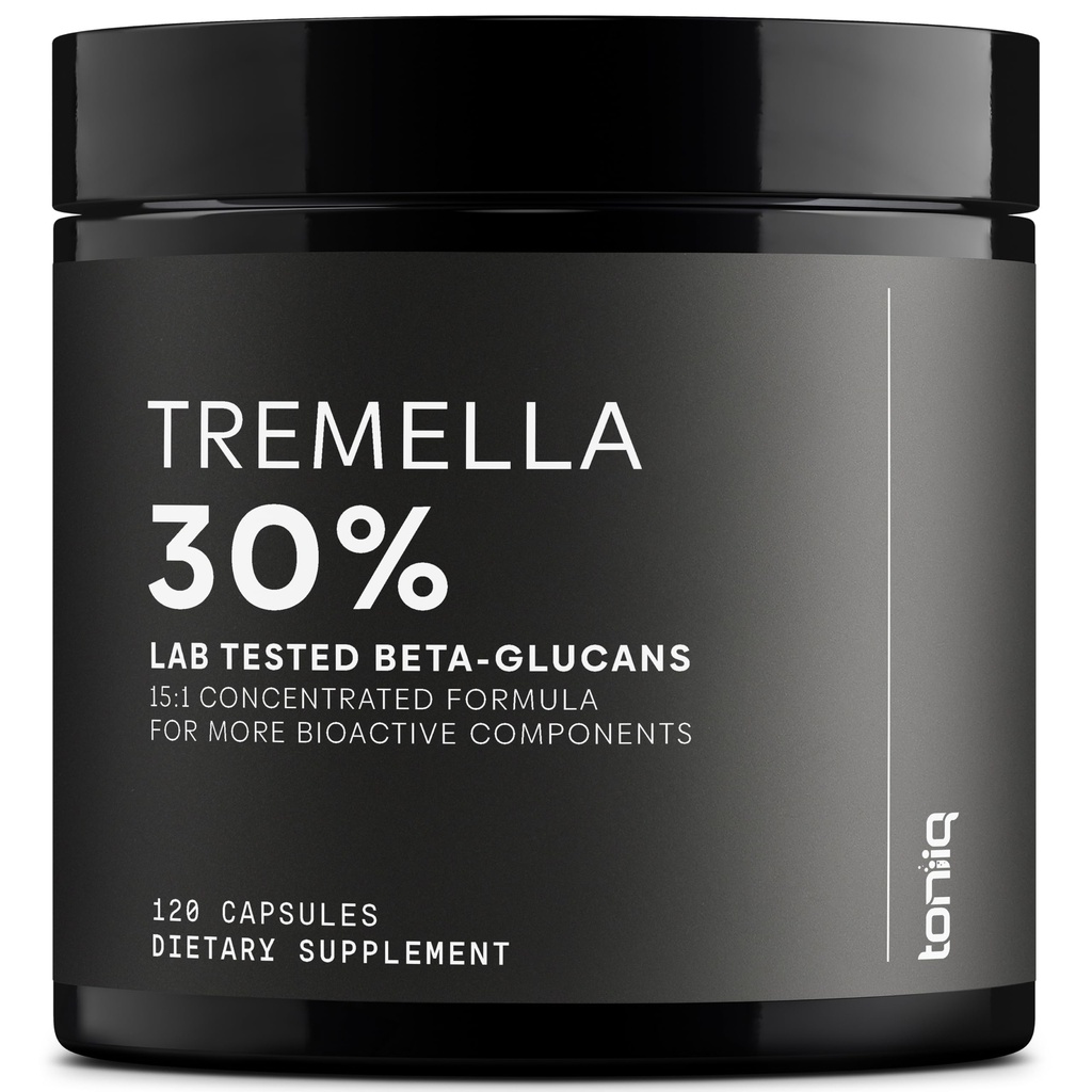 Tremella Mushroom Ultra High Potency 15:1 Extrakt mit 30% Beta Glucans - Reine und konzentrierte Formel - Third-Party Lab getestet für Reinheit & Qualität - 120 Kapseln