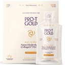 ProT Gold Collagen Protéines de collagène liquide, 17g Protéines claires Nano-Hydrolyzed Grass Collegen, 2g Arginine pour le soutien des plaies, sans gluten, sans sucre, 0g Carbes, crème orange, 1 fl oz, 24 Pack