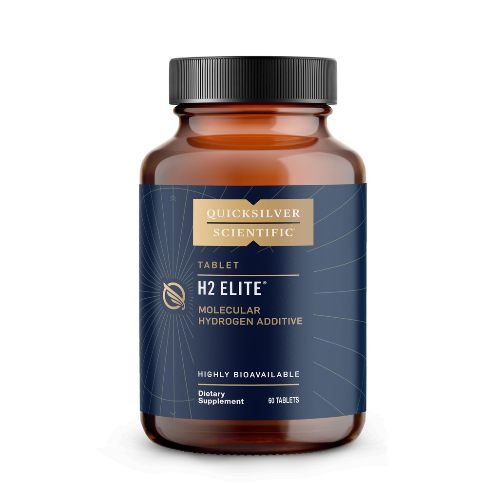 Quicksilver Scientific H2 Elite - Hydrogène moléculaire pour l'énergie + Support du métabolisme, Comprimés d'eau parfaits pour les contenants ouverts - Magnésium Malate Drink Additive (60 comprimés d'hydrogène moléculaires)