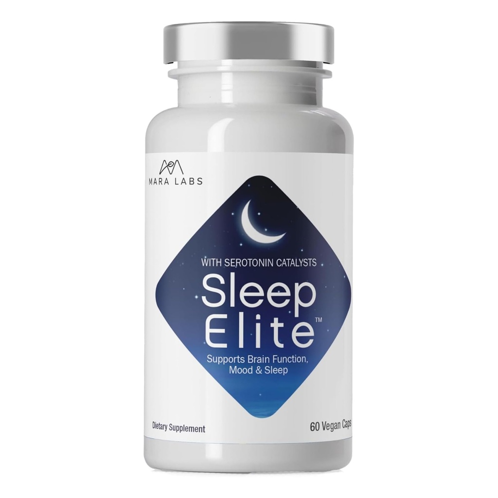 Mara Labs SleepElite appuie la fonction cérébrale, l'humeur et le sommeil avec les catalyseurs de sérotonine.
