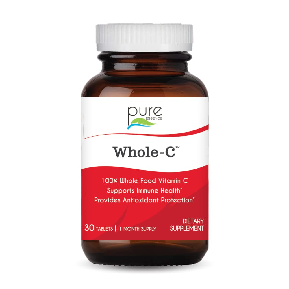 PURE ESSENCE LABS Ganz-C Ganze Nahrung Vitamin C - Beste Immununterstützung - Organische & Natur Vitamine - Immunität Booster & Nahrungsergänzungsmittel (30 Tabletten)