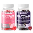 Multivitamin for Women AM & PM - Melatonin Free with w/Algae Calcium,Omega-3,Vitamin D3K2,Magnesium for Energy & Relaxation,Rest,Skin,Hair Support - Sugar Free, 24-Hour Support, Vegan,120 Count