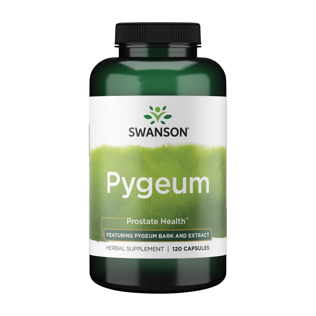 Swanson Pygeum - 400mg Kräuterergänzung für männliche Prostata-Gesundheit - unterstützt Blasen- und Harnwege-Gesundheit - 120 Kapseln
