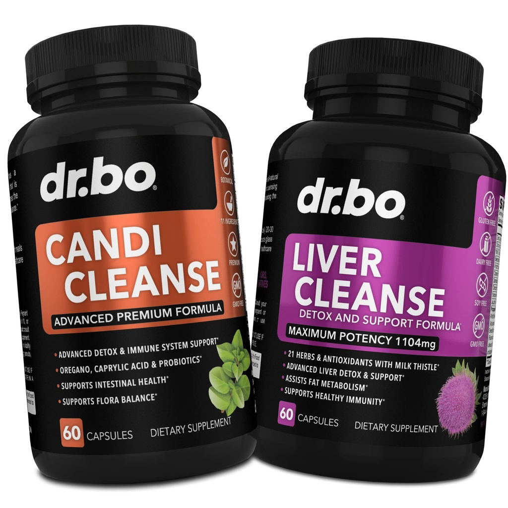 Candi Liver Cleanse Support Supplément - Contrôle de l'équilibre Probiotic Complex Cleanser pour les femmes et les hommes - Origan oral à base de plantes et Capsules d'acide caprylique, Capsules de soin Gallbladder et Dandelion de chardon