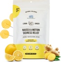 MommaBear Nausea & Motion Sickness Lollipops – Non-GMO Lemon & Ginger Candy für Nausea – Bio Lollipops für Kinder 3+ & Schwangere Frauen, um Queasiness zu lindern – Tightly Sealed for Freshness (10 Pack)