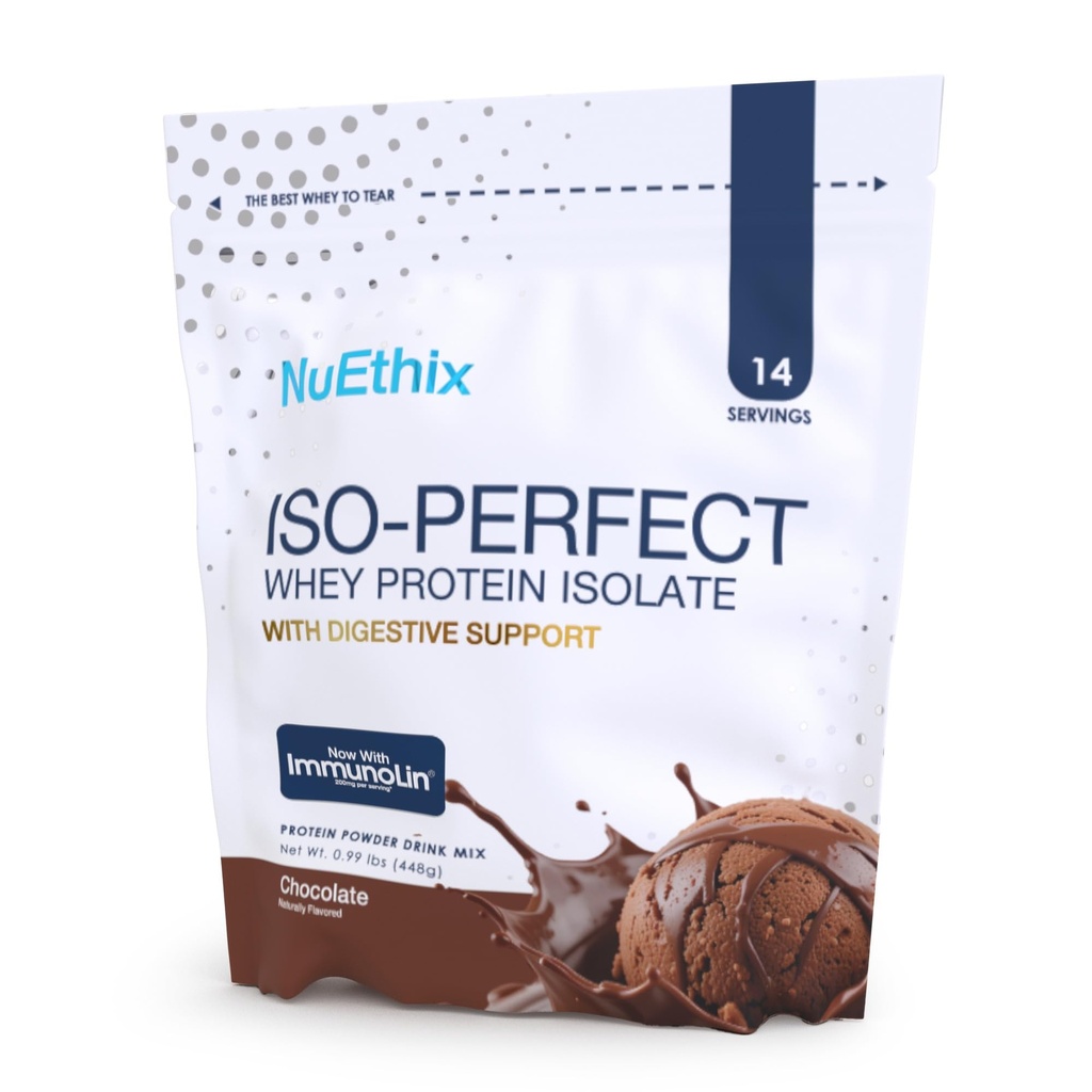 NuEthix Formulations ISO-Perfect avec support digestif (chocolat, 14 portions)