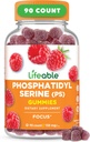 Phosphatidylsérine vivace Gommies (PS) (150mg) Great Tasting Focus Suppléments de mémoire et de focus pour les adultes (90 Gommies)