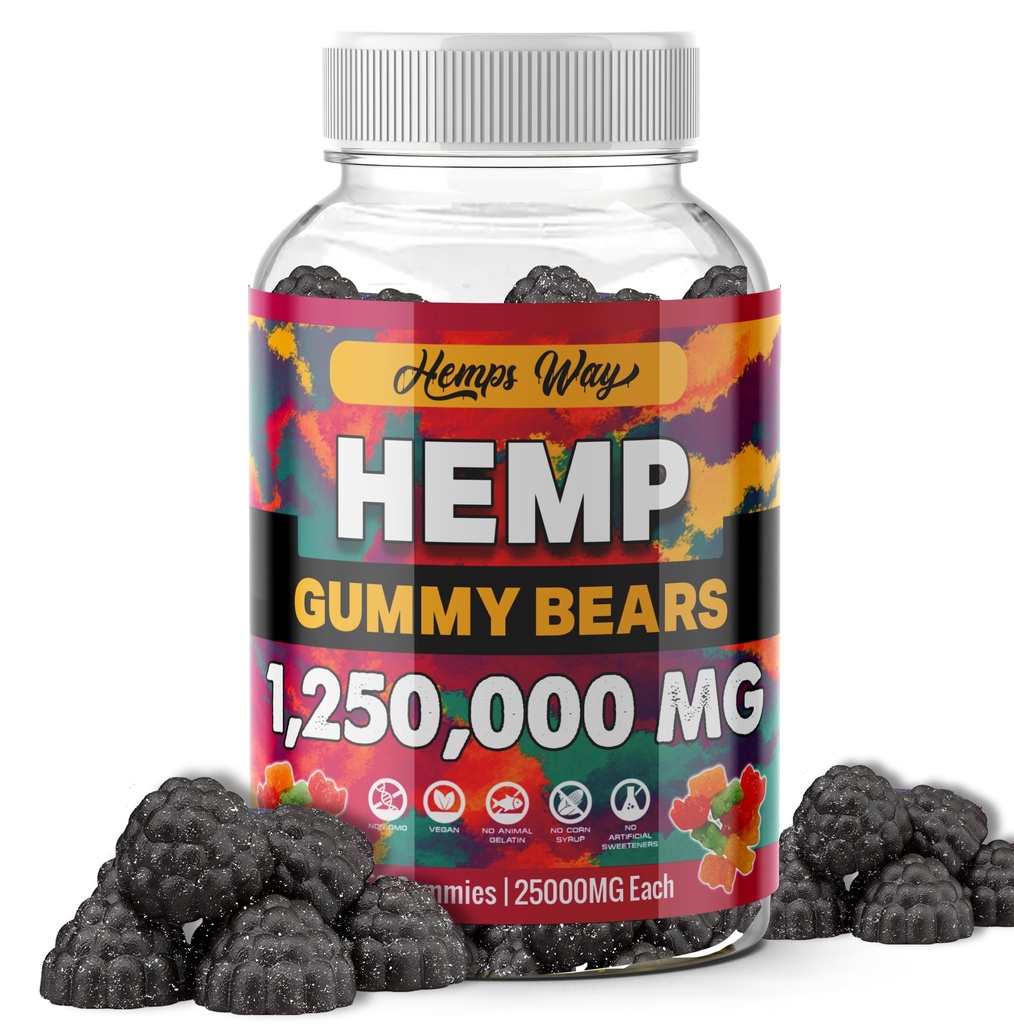 Organic Hemp Gummies for Stresss, Pains, Sleeps, Support- All-Natural, High Potency, Non-GMO, Vegan & 100% Natural Wellness Supplement Prime Vigor XL