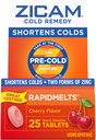 Zicam Cold Remedy Zinc RapidMelts, Cherry Flavor, Homöopathic, Cold Shortening Medicine, verkürzt Kalte Dauer, 25 Count (Pack von 2)