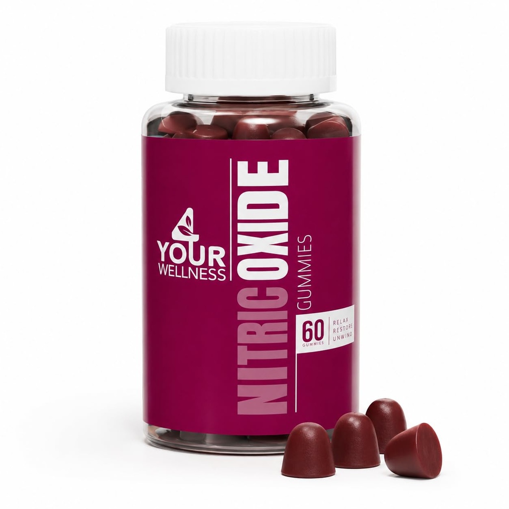 Gummies à oxyde nitrique, stimulant la production d'oxyde nitrique et la pression artérielle, faites avec extrait de racine de betterave est sans gluten, non-OGM, et Kosher (60 comte (paquet de 1), Berry mixte)