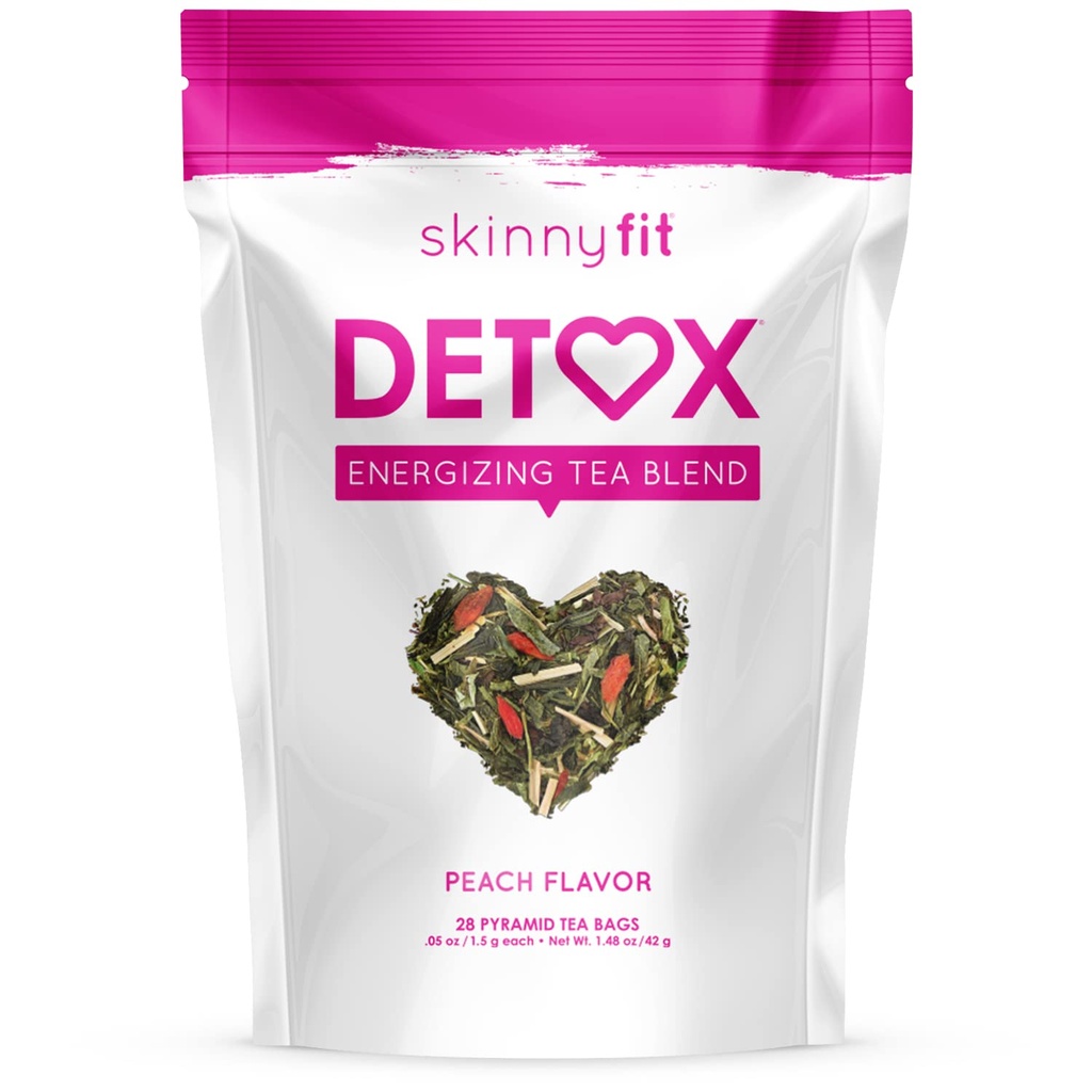 SkinnyFit Detox Tea: All-Natural, Laxative-Free, soutient un poids santé, aide à réduire le bloom, l'énergie naturelle, soutient le système immunitaire, végétalien, 28 services