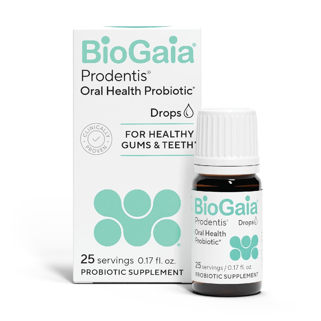 BioGaia Prodentis | Dental Probiotic Drops | Fördert gesunde Gums & Zähne | Verteidigt gegen Zahnprobleme | Wiederholt Mund Microbiome | Verbessert Mundgesundheit | Unflavored | 25 Tage Versorgung