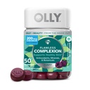 OLLY Flawless Complexion Gummy, Clear and Healthy Skin Support, Vitamins E, A, Zinc, Chewable Supplement, Berry - 50 Count (Pack of 12)